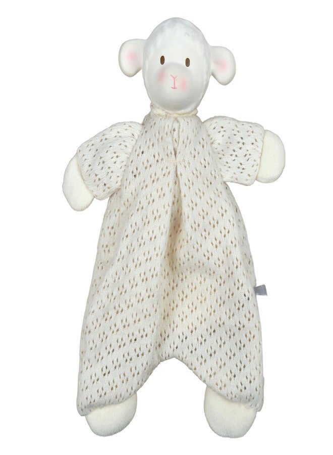 Tikiri Bahbah The Lamb Baby Lovey with Organic Natural Rubber Teether Head - Image 1